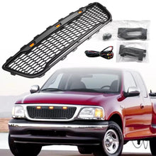 Cargar imagen en el visor de la galería, NINTE For 1999-2003 Ford F150 F-150 Front Grille Honeycomb Bumper Grill W/Lights &amp; ACCES