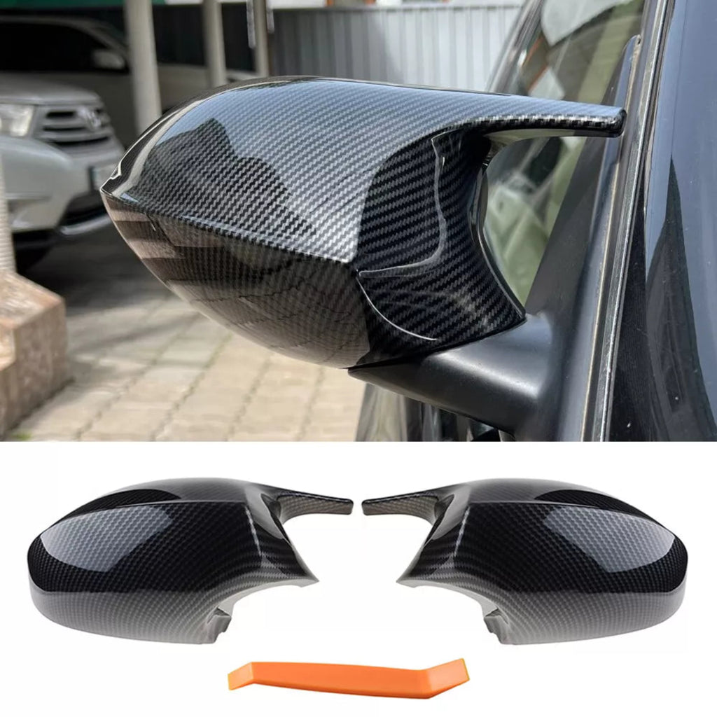 NINTE For BMW E90 E91 E92 E93 Pre-LCI 335i 328i  Mirror Cover Caps Rear Carbon Fiber 2pcs