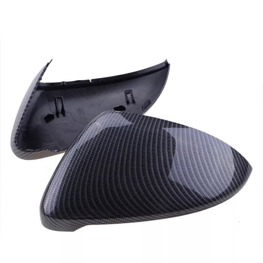 NINTE For VW Golf 7 MK7 GTi GTD Side Mirror Cap Housing / Mirror Cover Carbon Fiber 2Pcs