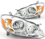 NINTE Headlight For 2003-2008 Toyota Corolla Chrome Headlights
