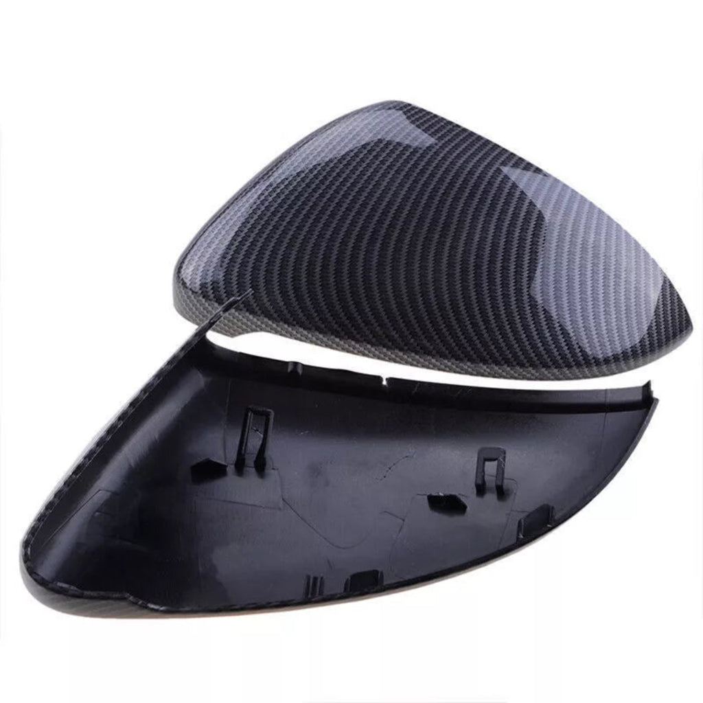 NINTE For VW Golf 7 MK7 GTi GTD Side Mirror Cap Housing / Mirror Cover Carbon Fiber 2Pcs