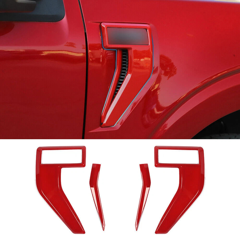 NINTE For 2021-2024 Ford F150 Trim Accessories Front Fender Side Vent Decor Cover