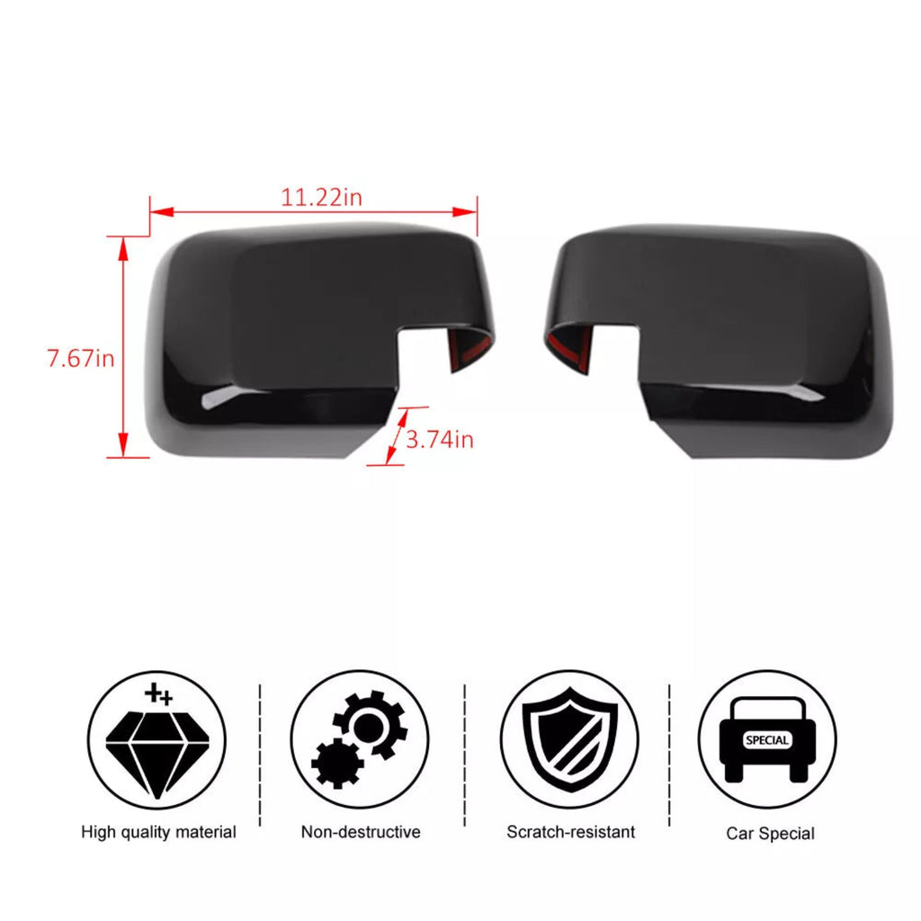 NINTE For 2021-2023 Ford Bronco Exterior Side Rear View Mirror Cover Trim Shell Black