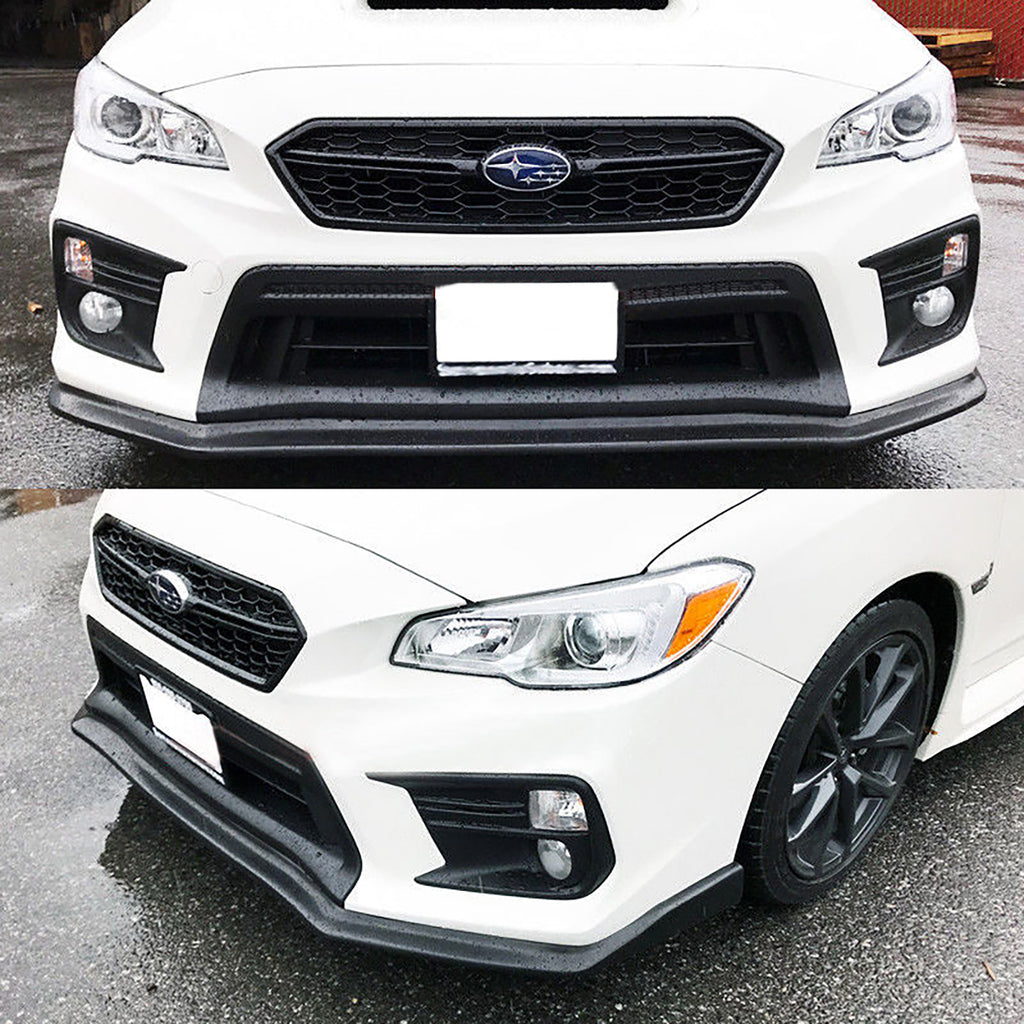 NINTE Front Bumper Lip For 2018-2021 Subaru WRX STi CS Style Urethane