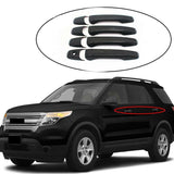 NINTE For 11-19 Ford Explorer 11-14 Edge Black 4 Doors NO Smart Keyhole Door Handle Cover