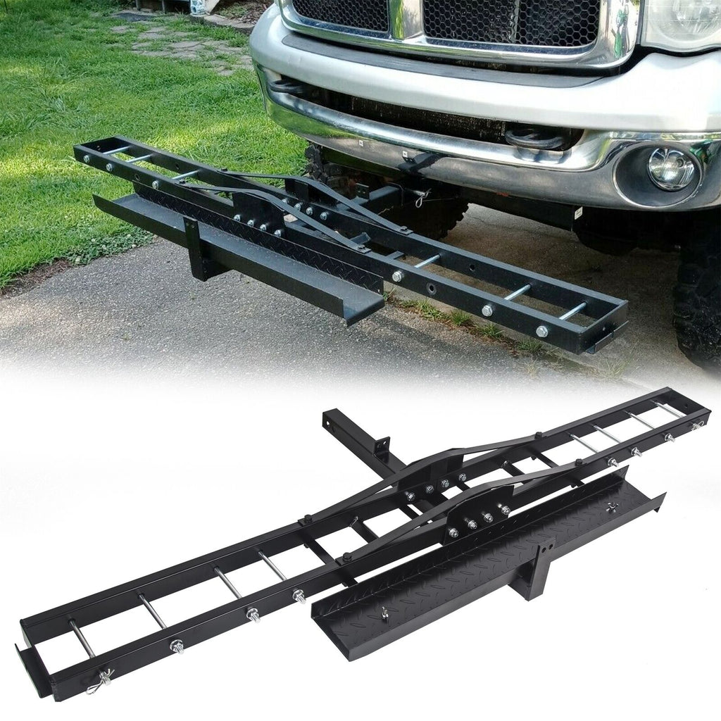 Black Motorcycle Scooter DirtBike Carrier Hauler Hitch Mount Rack