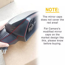 Load image into Gallery viewer, NINTE For 2016-2022 Chevy Camaro SS RS ZL1 LT Rearview Mirror Cover Cap Carbon Fiber