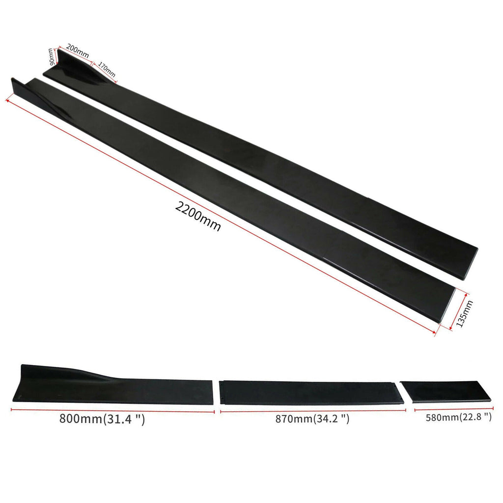 NINTE ABS Universal Side Skirts 2.2M/86.6 Inch