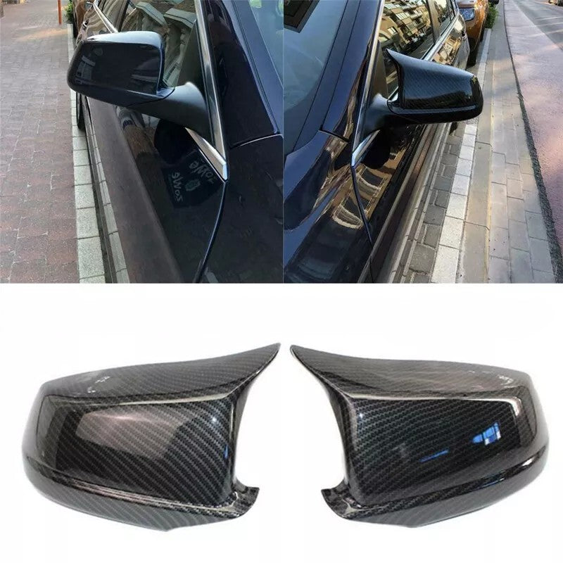 NINTE For 2011-2013 BMW 5 Series F10 F11 535i 550i 528i Side Mirror Cover Cap Carbon Fiber Look