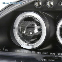 Cargar imagen en el visor de la galería, Fit 99-00 Honda Civic 2/3/4Dr Black LED Halo Projector Headlights Head Lamps - NINTE