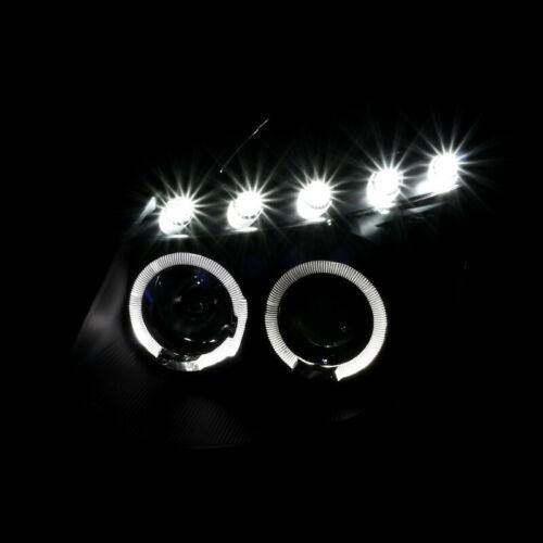 NINTE Infiniti 03-07 G35 2Dr Coupe Black LED Halo Projector Headlights Head Lamps - NINTE