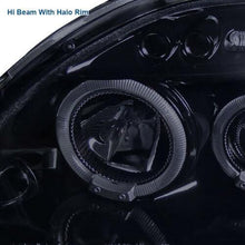 Charger l&#39;image dans la galerie, Glossy Black Fit Honda 96-98 Civic 2/3/4Dr Tinted LED Halo Projecto - NINTE