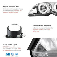 Laden Sie das Bild in den Galerie-Viewer, For 02-05 BMW E46 3-Series  325 330 4-DR Sedan LED Angel Eye Halo Projector Headlight Lamp - NINTE