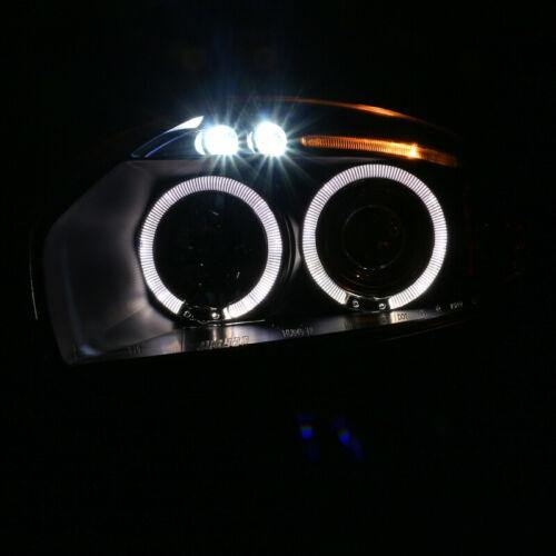 For Mitsubishi 06-11 Eclipse LED Halo Projector Headlights Head Lamps Black Pair - NINTE