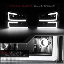 Cargar imagen en el visor de la galería, Black *LED BAR DRL* Headlight+Bumper Clear Signal for 03-07 Silverado/Avalanche - NINTE