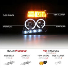 画像をギャラリービューアに読み込む, For 05-07 Nissan Pathfinder/Frontier Black Halo Ring LED DRL Projector Headlight - NINTE