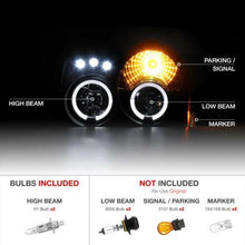 Charger l&#39;image dans la galerie, For 05-07 Jeep Grand Cherokee WK Black LED Halo Projector Headlight Signal Lamp - NINTE