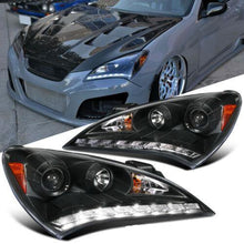 Laden Sie das Bild in den Galerie-Viewer, For 10-12 Hyundai Genesis Coupe Black SMD LED DRL Projector Headlights Lamps - NINTE