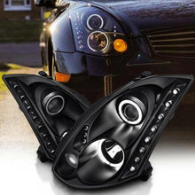 Laden Sie das Bild in den Galerie-Viewer, NINTE Infiniti G35 Coupe 2003-2007 Projector Black Headlights Pair [LED Halo] - NINTE