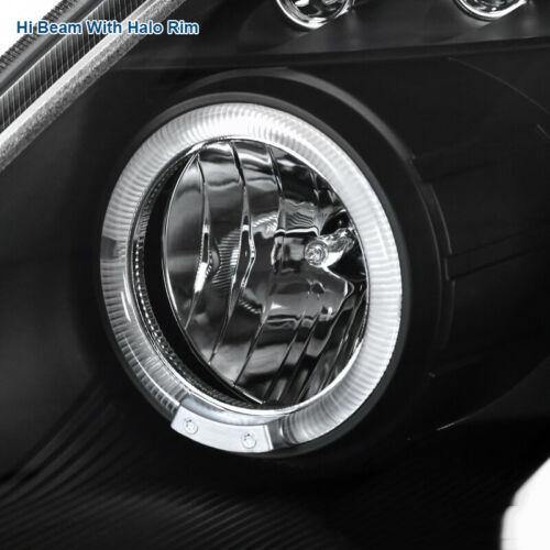 For Nissan 03-05 350Z Z33 Fairlady LED Halo Projector Headlights Lamps Black - NINTE