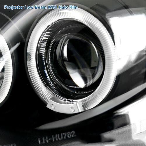 NINTE Infiniti 03-07 G35 2Dr Coupe Black LED Halo Projector Headlights Head Lamps - NINTE