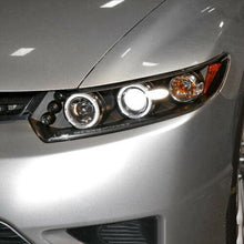Laden Sie das Bild in den Galerie-Viewer, Fit Honda 06-11 Civic 2Dr Black LED Halo Projector Headlights Head Lamps Pair - NINTE