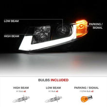 Load image into Gallery viewer, For 12-15 Civic Coupe Sedan FB FG Black &quot;TRON TUBE DRL&quot; Projector Headlight Lamp - NINTE