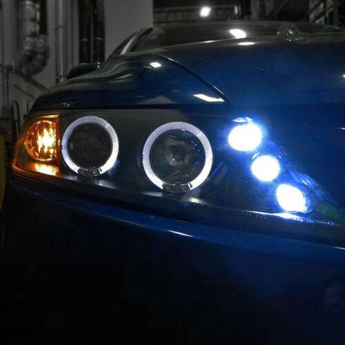For Honda 06-11 Civic 4Dr Sedan LED Halo Projector Headlights Head Lamps Black - NINTE