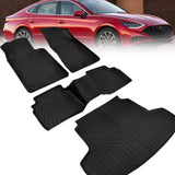 NINTE For 2020-2024 Hyundai Sonata 2021-2025 Kia K5 FWD All Weather Floor Mats Liners