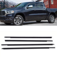 Charger l&#39;image dans la galerie, NINTE For 2009-2023 Ram 1500 2500 Car Window Moulding Trim Weatherstrips Seal Fit 4PC (55112376AH 55112377AH 55372138AH 55372139AH)