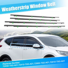 Cargar imagen en el visor de la galería, NINTE For 2012-2016 Honda CR-V Car Window Moulding Trim Weatherstrips Seal Fit 4PC (72450-T0G-A01 72410-T0G-A01 72950-T0G-A01 72910-T0G-A01)