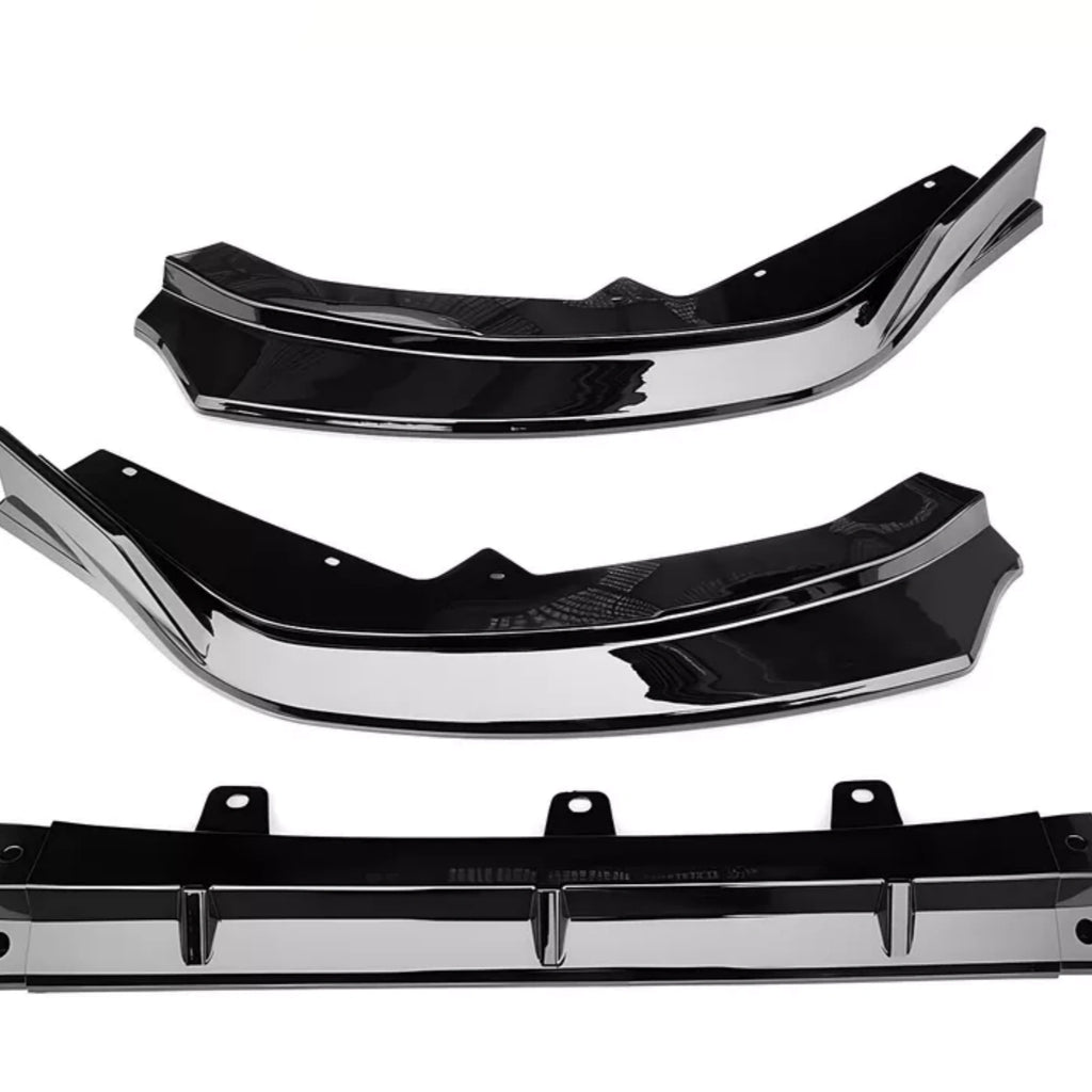 NINTE For 24-25 Nissan Sentra IKON Style Front Bumper Lip Spoiler PP Gloss Black 3PCS