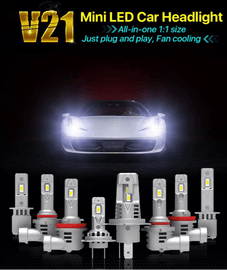 NINTE Car universal 9005 W/fan plug - in model White LED Headlight High Beam Bulbs 6000K - NINTE