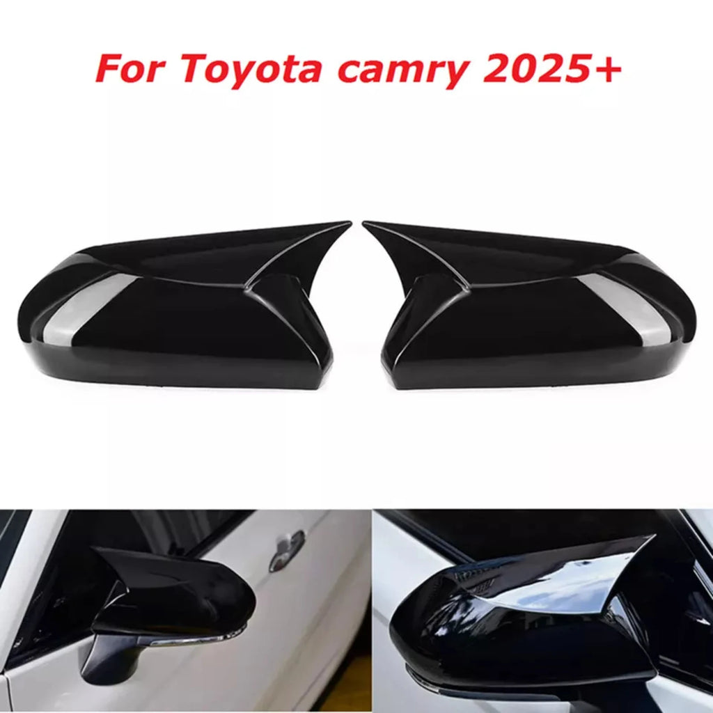 NINTE For 2025 Toyota Camry LE XLE SE XSE M Style Gloss Black Add On Mirror Cover Caps