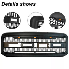 Charger l&#39;image dans la galerie, NINTE For 2005-2007 Ford F250 F350 Front Grille Super Duty Raptor Black Grill W/Lights