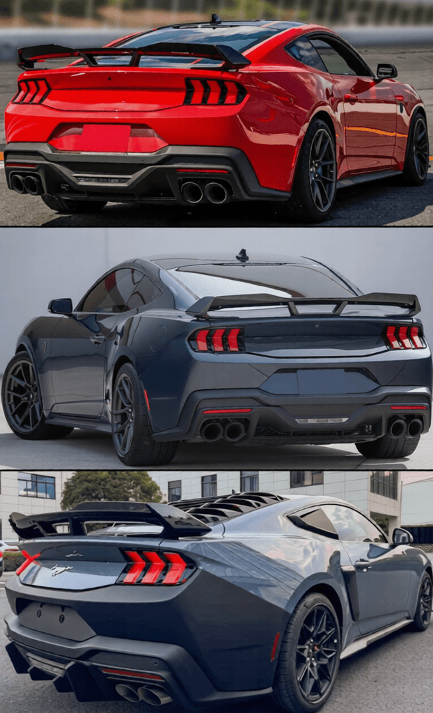 NINTE Spoiler For 2024 - 2026 Ford Mustang DH Performance W/ Smoke Gurney Flap - NINTE