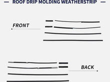 Laden Sie das Bild in den Galerie-Viewer, NINTE For 1 Pair Roof Drip Molding Weatherstrip Fit For 2003-2009 Toyota 4Runner Black