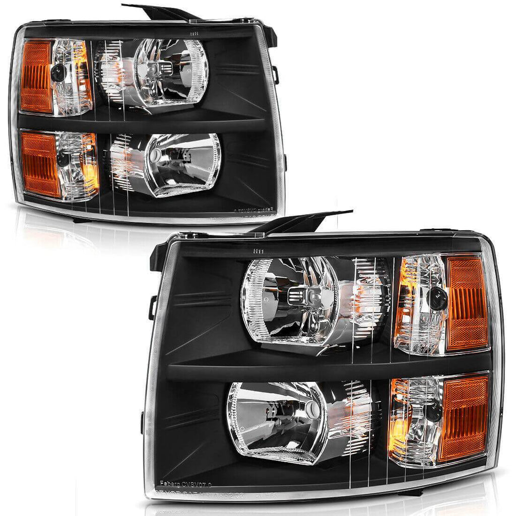 NINTE Headlight Fits 2007-2014 Chevy Silverado 1500 2500 HD