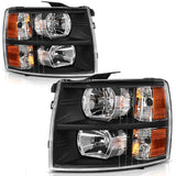 NINTE Headlight Fits 2007-2014 Chevy Silverado 1500 2500 HD Head Lamp Assembly Left+Right