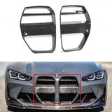 NINTE For 2021-2025 BMW M3 G80 M4 G82 G83 V STYLE NOSE GRILL GRILLE REAL CARBON FIBER