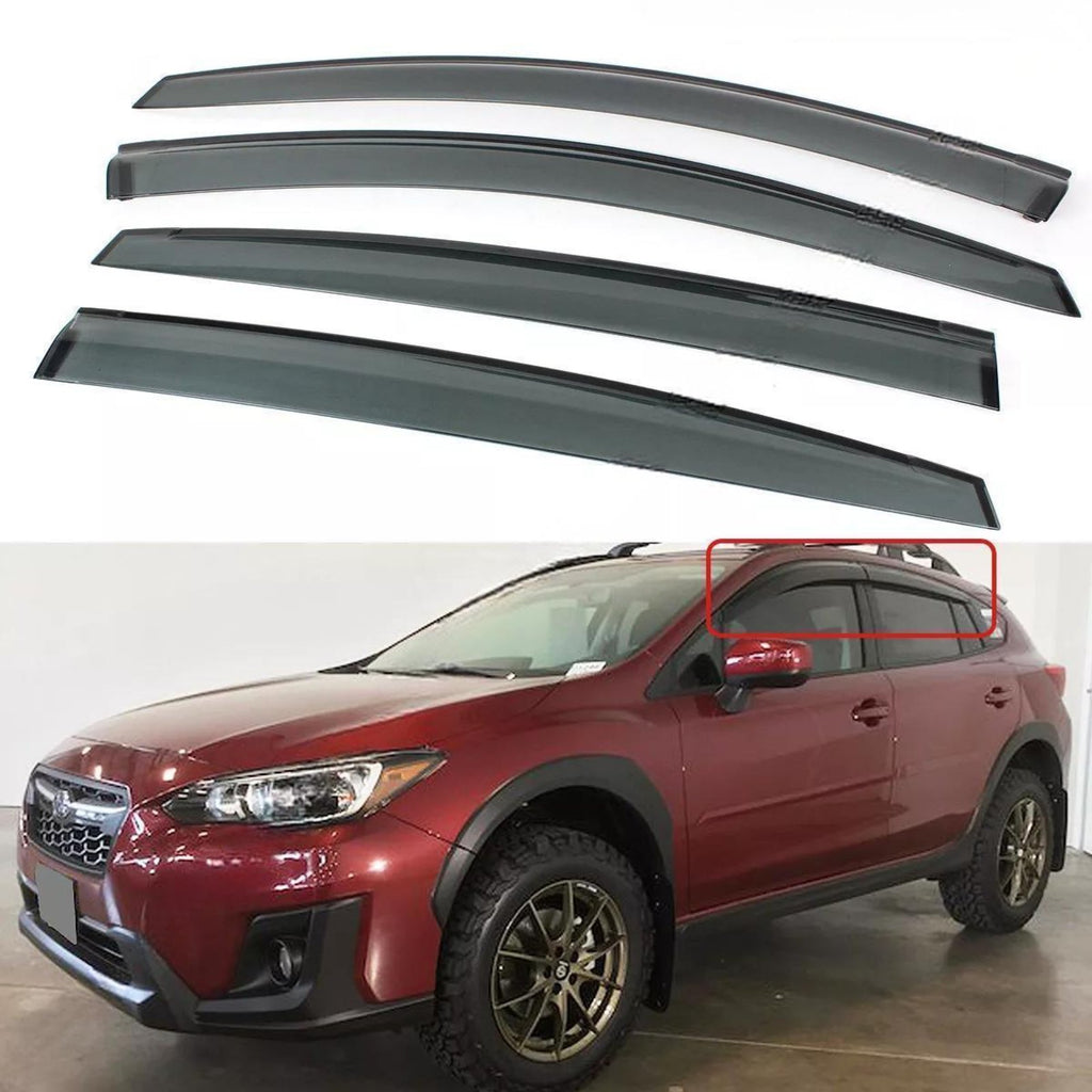 NINTE For 2018-2023 SUBARU CROSSTREK SMOKE WINDOW VISOR RAIN GUARD VENT SHADE DEFLECTOR