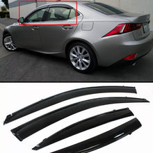 Load image into Gallery viewer, NINTE For 2014-2020 LEXUS IS250 IS350 IS200T VIP CLIP ON SMOKE WINDOW VISOR + BLACK TRIMFOR 2014-20 LEXUS IS250 IS350 IS200T VIP CLIP ON SMOKE WINDOW VISOR + BLACK TRIM