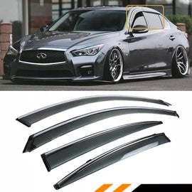 NINTE For 2014 - 2024 INFINITI Q50 VIP Smoke Tinted Window Visor - NINTE