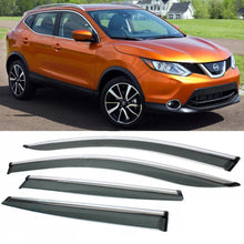 Cargar imagen en el visor de la galería, NINTE FOR 2017-2022 NISSAN ROGUE SPORT CHROME TRIM WINDOW VISOR RAIN GUARD DEFLECTOR