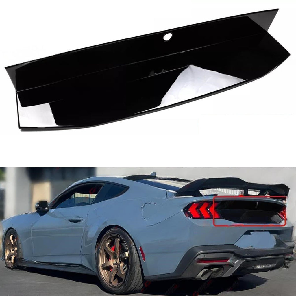 NINTE For 2024-2025 FORD MUSTANG GT DH S650 GLOSS BLACK TRUNK DECKLID PANEL TRIM COVER