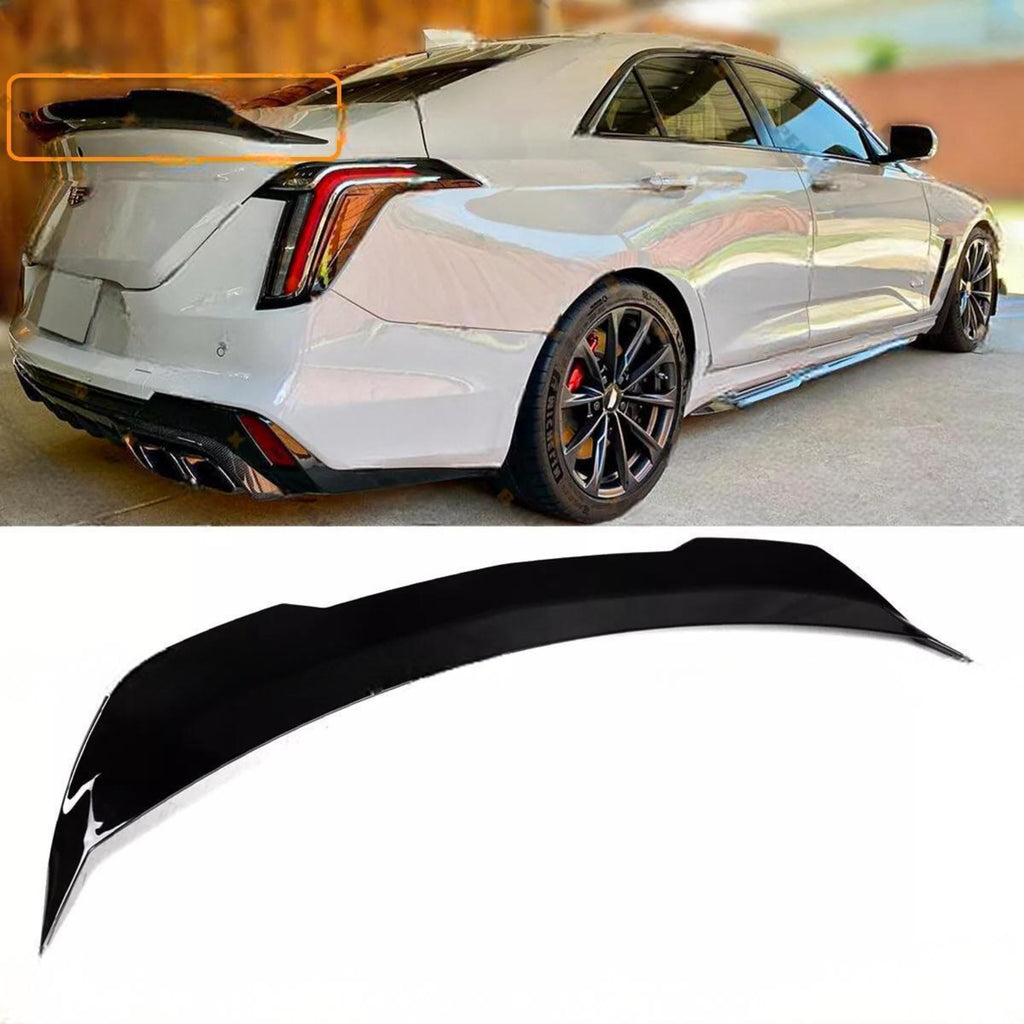 NINTE 2020-2025 CADILLAC CT4 V BLACKWING STYLE GLOSS HIGH KICK DUCKBILL TRUNK SPOILER