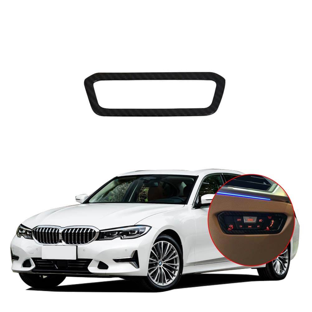 NINTE BMW 3-Series G20 2019 Carbon Fiber  Front Headlight Lamp Adjustment Panel Cover