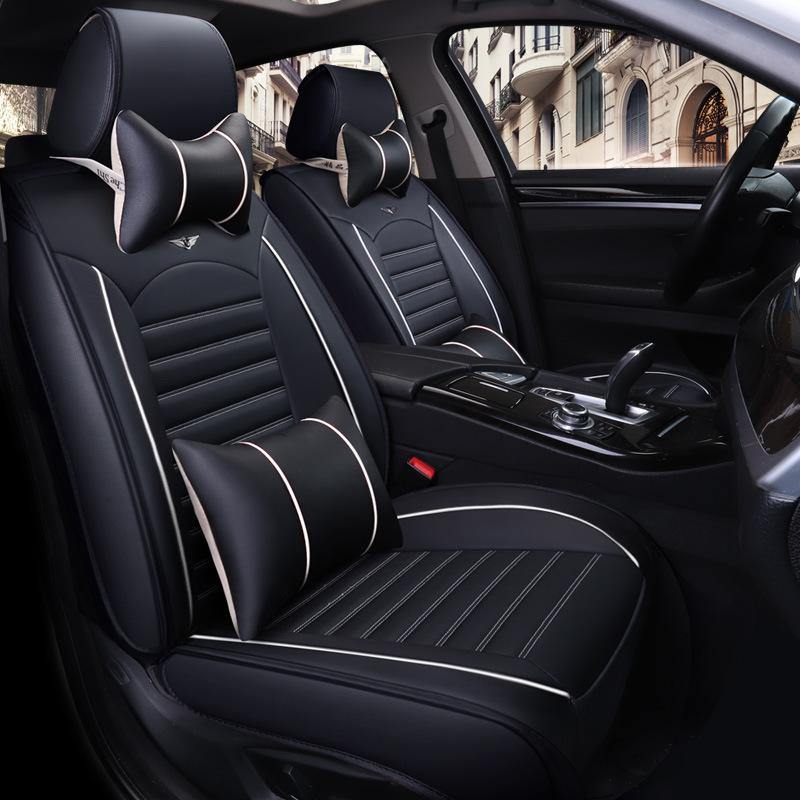 NINTE Universal PU Leather Full Set 5D 5-Seats Car Protector Cushion Seat Cover - NINTE