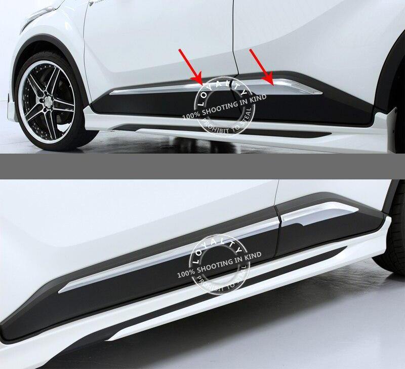 Toyota C-HR 2016-2018 ABS Chrome Door Body Side Trim Cover - NINTE