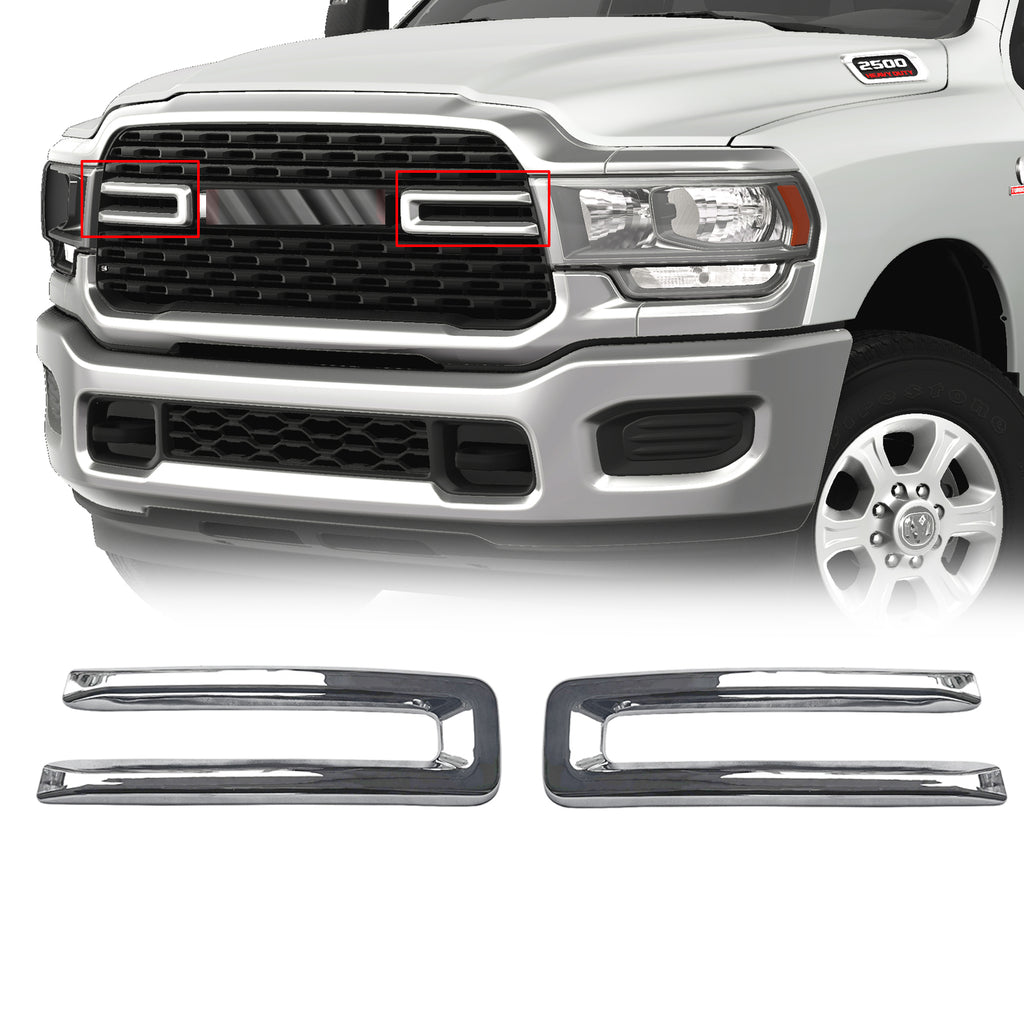 NINTE Grill Cover for 2019-2023 Dodge Ram 2500 3500 4500 5500 ABS chrome
